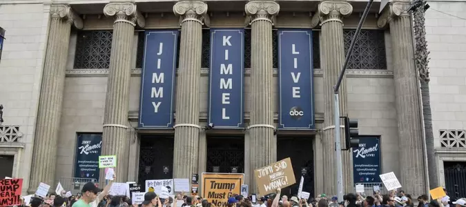 Activists protest outside 'Jimmy Kimmel Live'