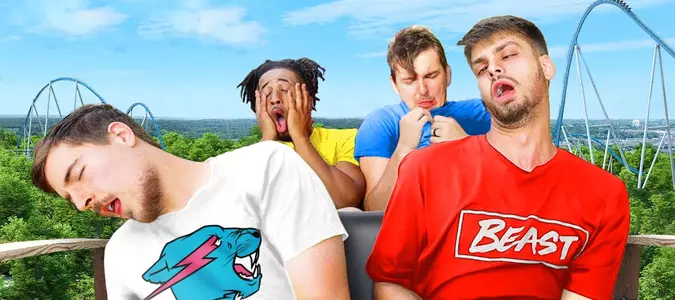 Mr. Beast | Last To Leave Roller Coaster Wins $20,000