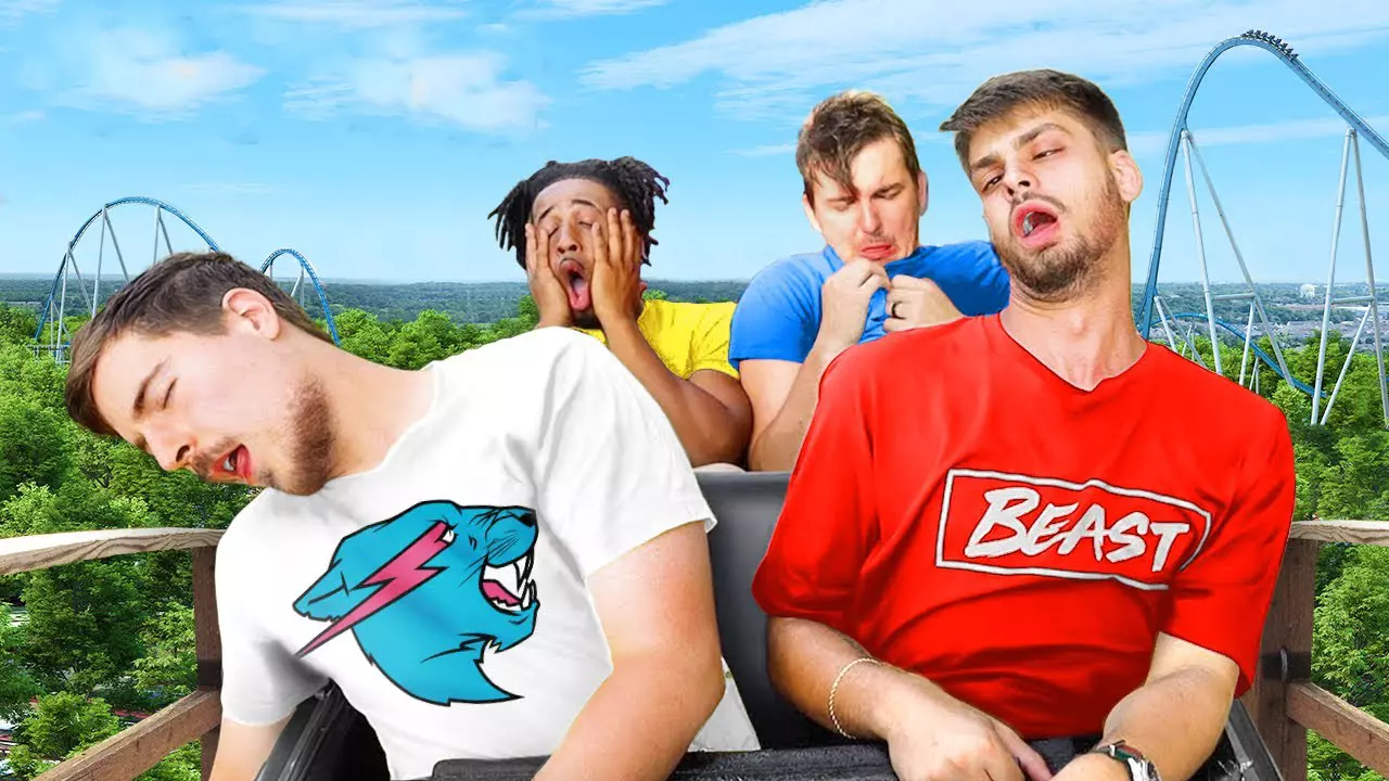 Mr. Beast | Last To Leave Roller Coaster Wins $20,000