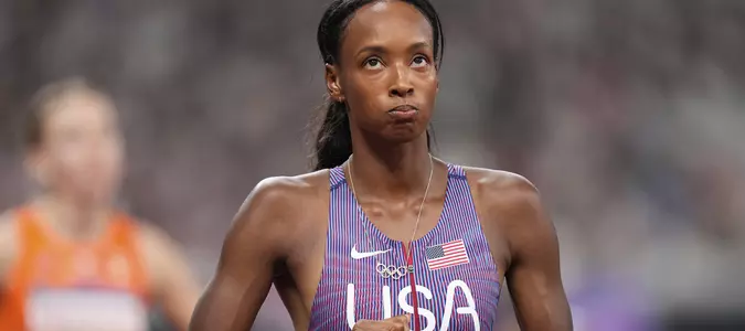 Dalilah Muhammad, former 400 hurdles record holder and Olympic champion, saying farewell in Tokyo