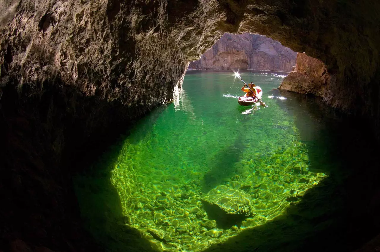 This Emerald Cave Glows Bright Green for a Few Hours Each Day—and It's Just an Hour From Las Vegas