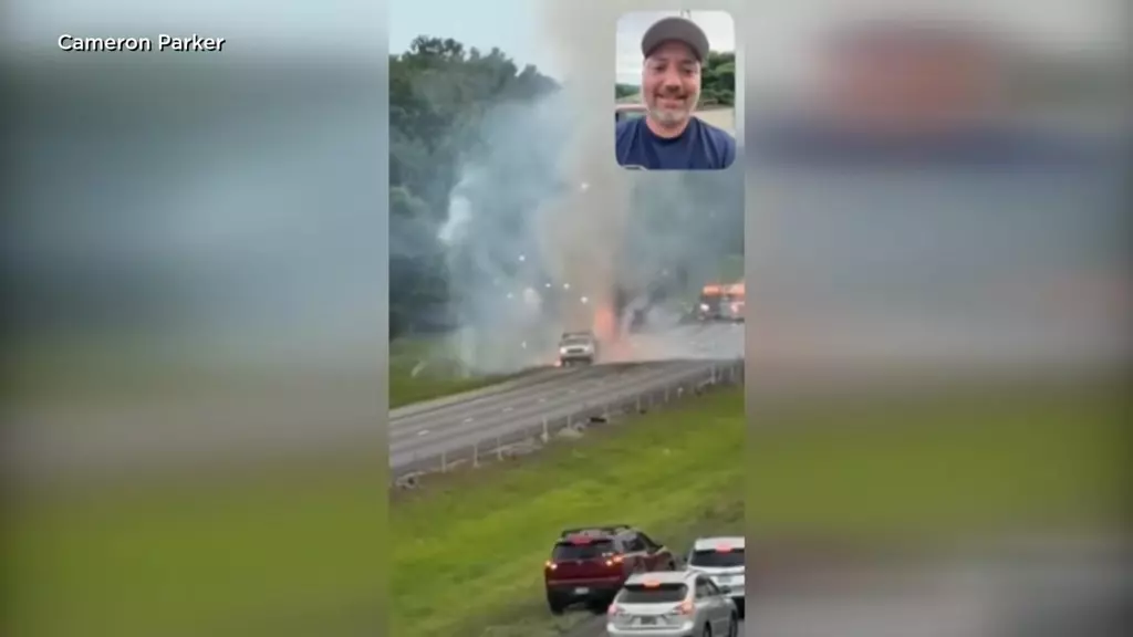 Fireworks truck catches fire on Oklahoma highway