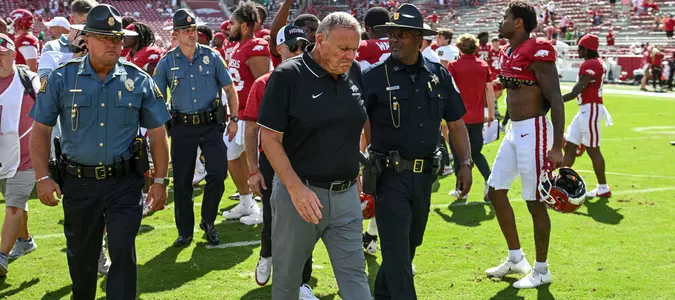 Arkansas fires coach Sam Pittman in middle of 6th season with 32-34 record