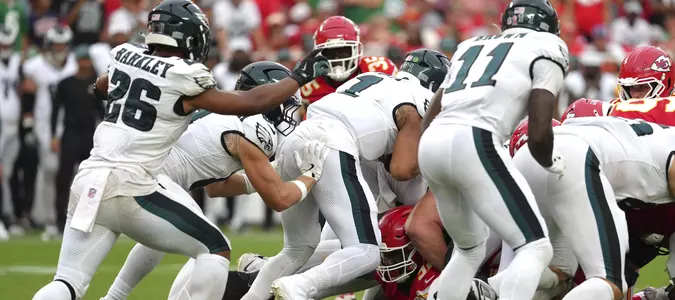 NFL: Eagles should've been penalized for a false start on a tush-push conversion vs. the Chiefs
