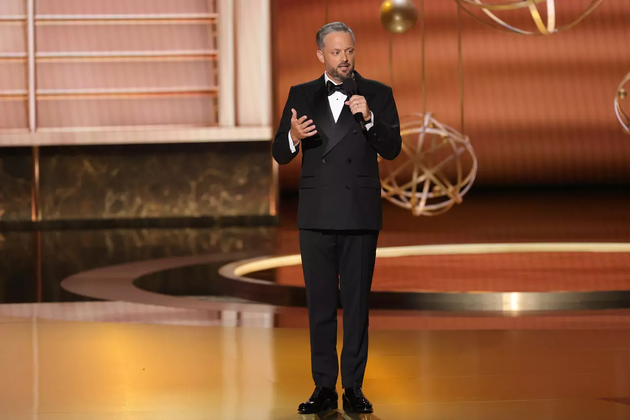 Emmy Awards TV review: Host Nate Bargatze kept the show running and paid the price — for a good cause