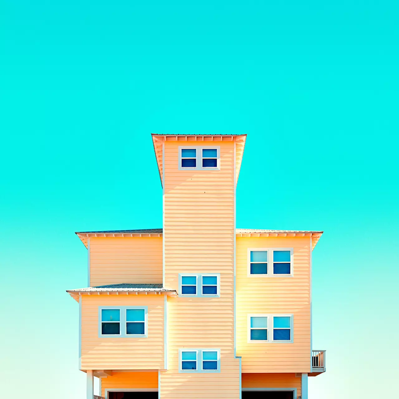 Surreal Candy Colored Beach Houses