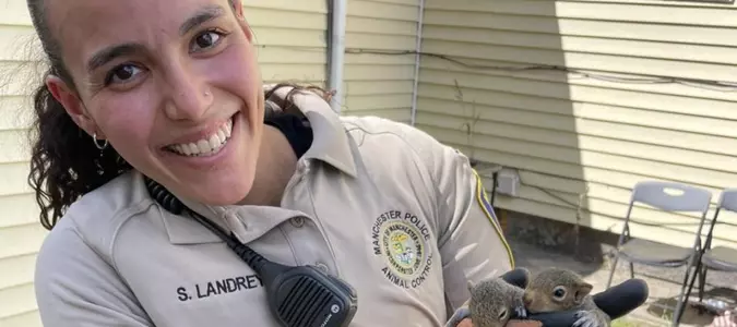 Baby squirrels rescued from inside barbershop wall