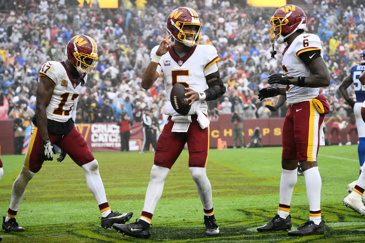 Jayden Daniels and Commanders settle for 27-27 tie with Giants after botching final play of OT