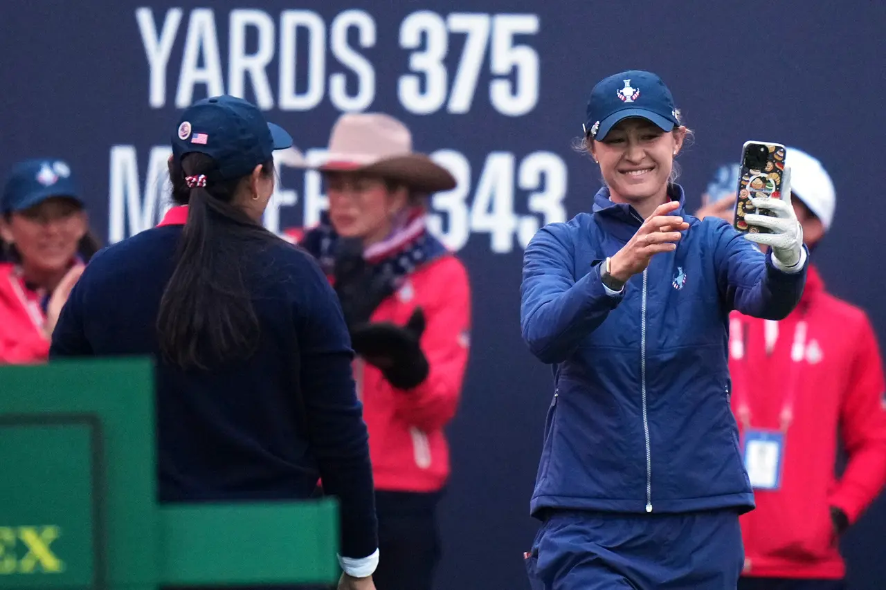 Solheim Cup is off to a loud start as Korda and US begin bid to retain trophy in party atmosphere