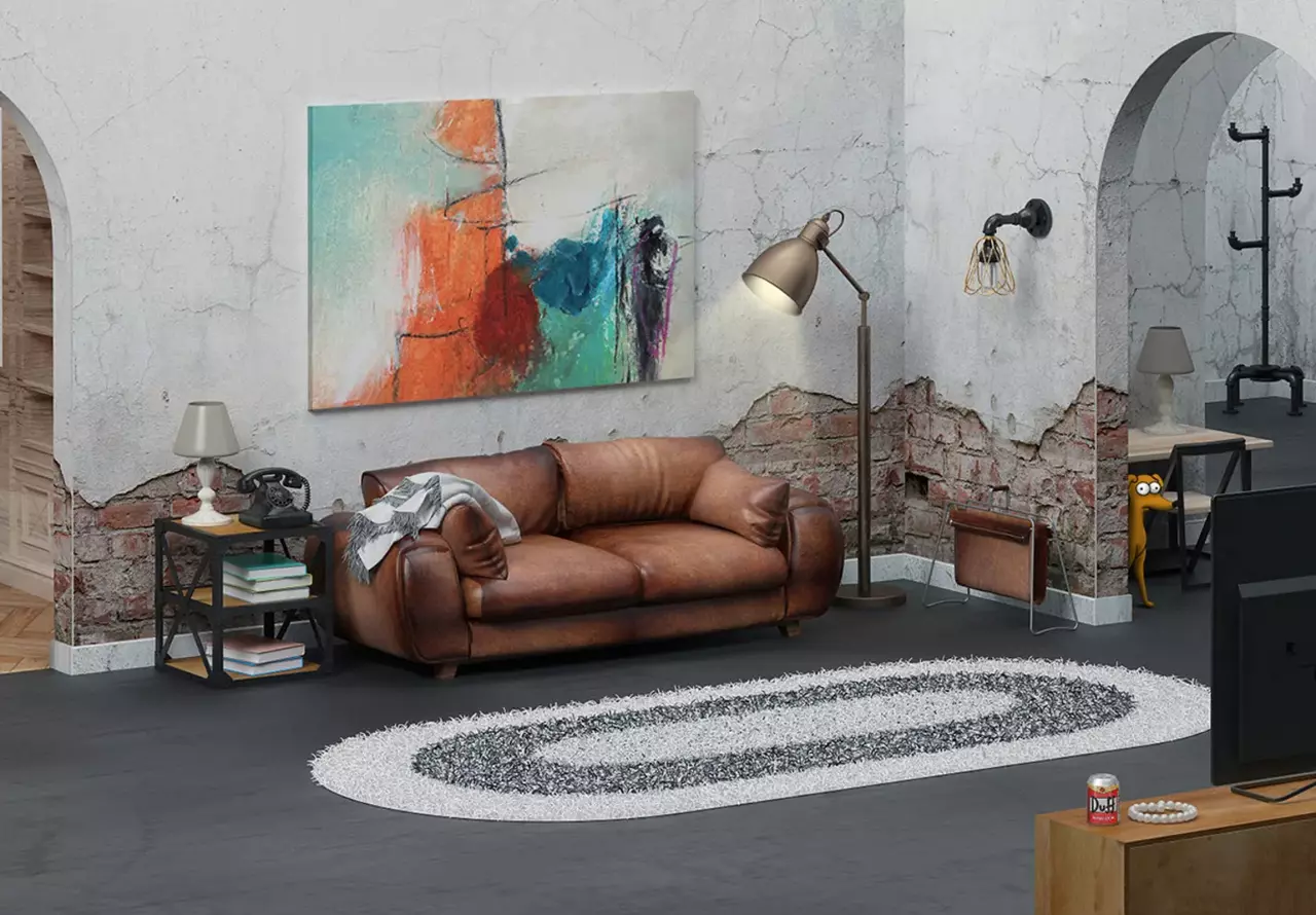 “The Simpsons” Living Room Reimagined