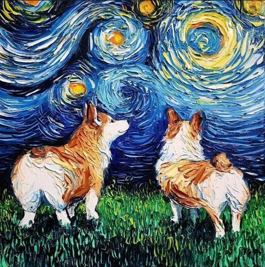 A Starry Night Improved, Starring Dogs