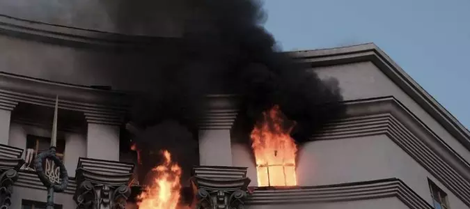 Russian airstrike hits Ukraine's cabinet building
