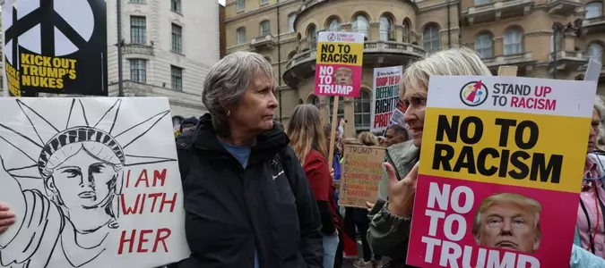 Anti-Trump protest takes place in London