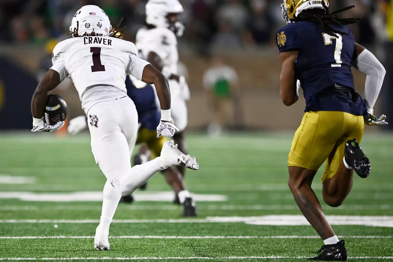 AP Player of the Week: Texas A&M's Mario Craver honored for his career night against Notre Dame