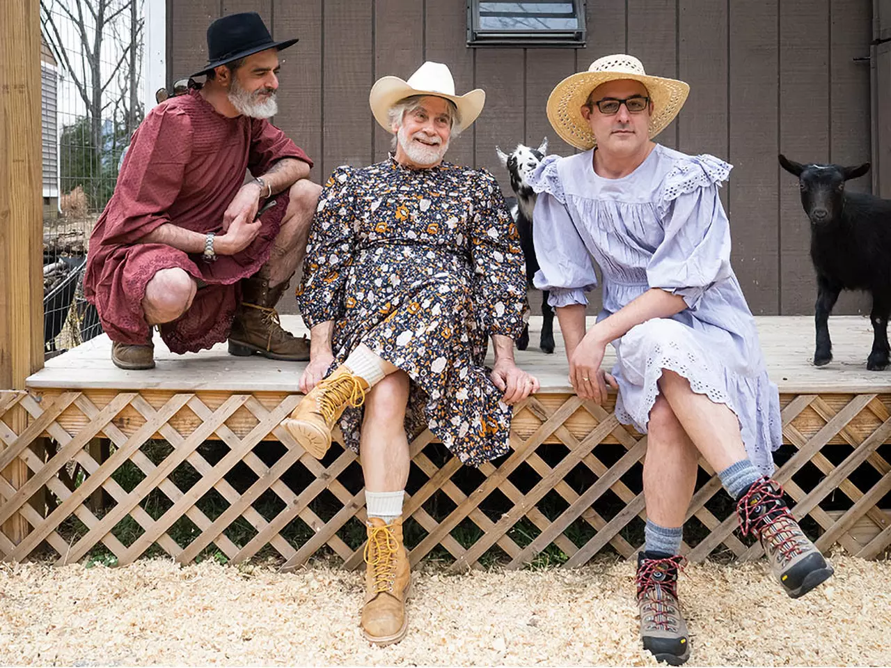 3 Guys and Their Goats Get Dressed for Success out of Boredom