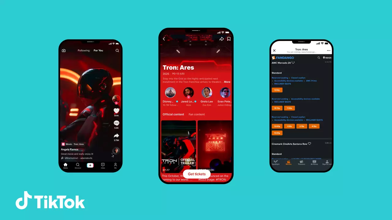 TikTok to Launch In-App Movie Ticket Purchasing With Fandango, Starting With ‘Tron: Ares’