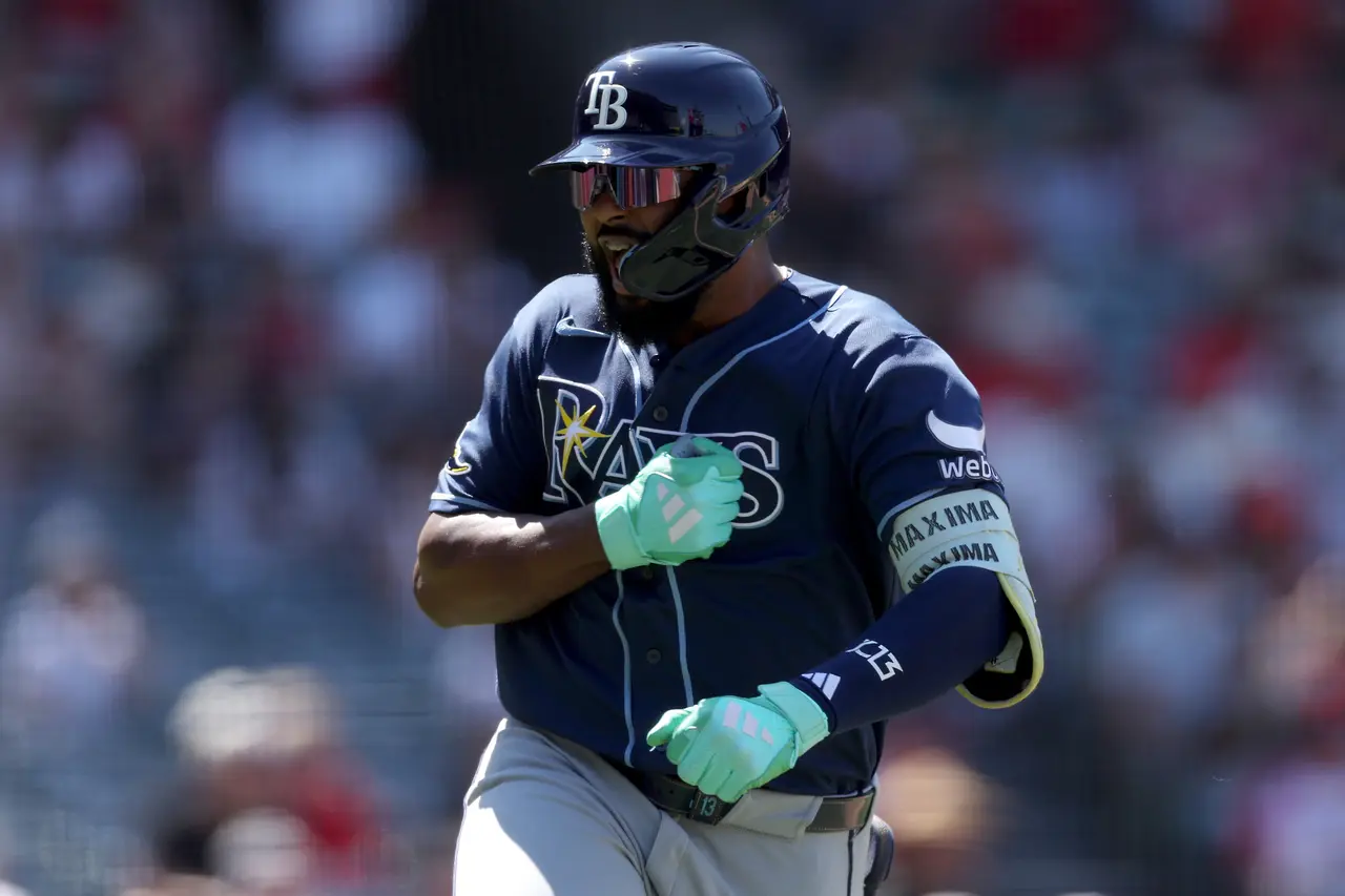 Junior Caminero’s 8th-inning homer saves Rays from sweep by Angels